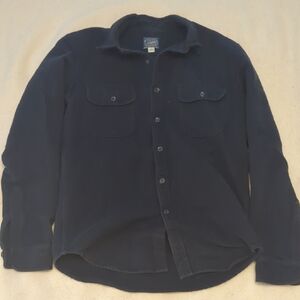 J. Crew Heavyweight Chamois Navy Button-Up Shirt